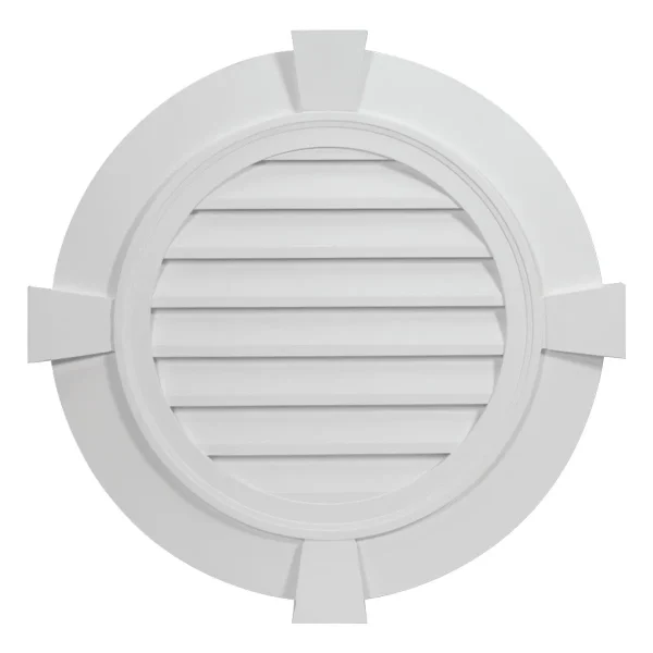Round Louver with Flat Trim & Flat Keystones